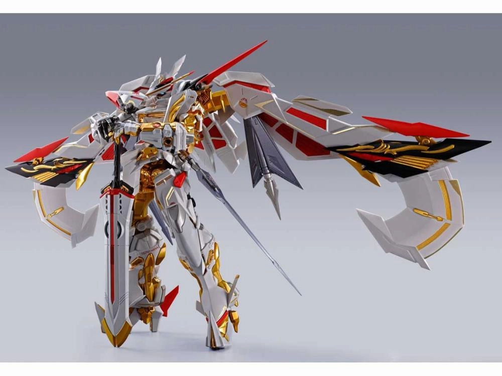 Bandai Metal Build Gundam Seed Astray Gold Frame Amatsu Hana Ver. Action Figure World Heritage Flying Pose