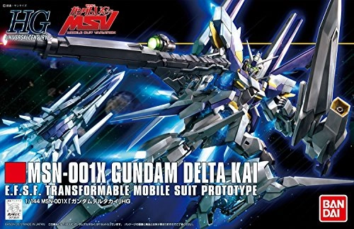 MSN-001X Gundam Delta Kai - 1/144 scale - HGUC (#148) Gundam Unicorn Mobile Suit Variations - Bandai Robot Toy Reptile Figure