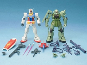 Gundam 1/144 HGUC RX-78-2 Gundam Vs. Zaku II Gunpla Starter Set Model Kit Polymer Clay