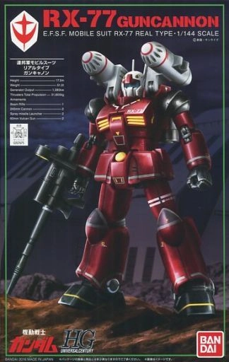 Gundam 1/144 HGUC RX-77 Guncannon Real Type Model Kit Exclusive Passionate Pursuit Craft Project