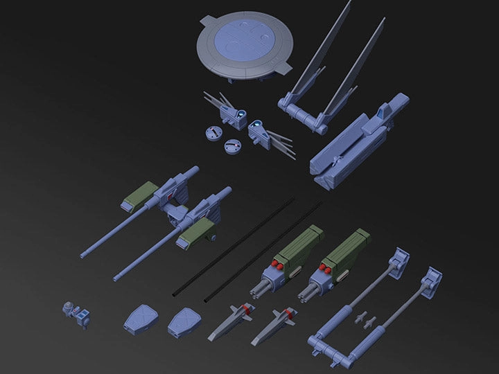 Gundam 1/100 MG F90 Mission Pack E & S Type for F90 Gundam Model Kit Exclusive Articulated Statue