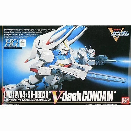 LM312V05 SD-VB03A V-Dash Gundam - 1/100 scale - 1/100 HG Victory Gundam Series (#2), Kidou Senshi Victory Gundam - Bandai Superhero Model Fashion Doll