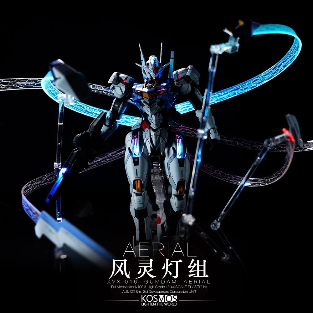KOSMOS Gundam 1/100 Full Mechanics Gundam Aerial LED Matrix Set Alternate Costume PVC Model