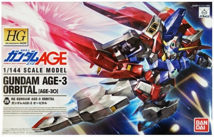 Vintage Hero Gundam 1/144 HG AGE #26 Gundam AGE-3 Orbital High Grade Model Kit