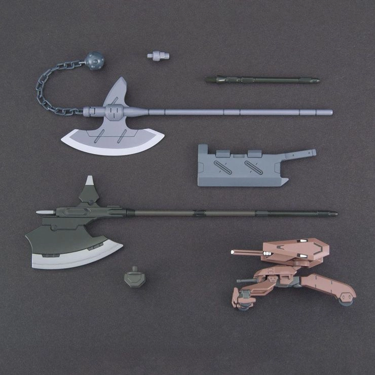 Gundam 1/144 HG IBA Customize Parts MS Option Set 3 and Gjallarhorn Mobile Worker Iron-Blooded Orphans Model Kit Full Set Entryway Accent