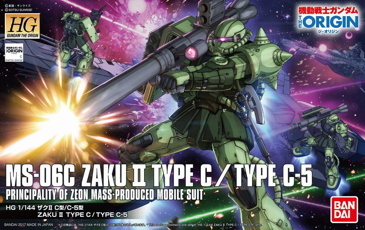 Gundam 1/144 HG The Origin #016 Zaku II Type C / Type C-5 Model Kit Victorian Style Extinct Creature
