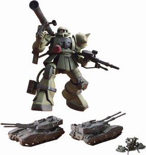 PVC Toy Gundam 1/144 HG UC Hard Graph MS-06 Zaku The Ground War Set Model Kit
