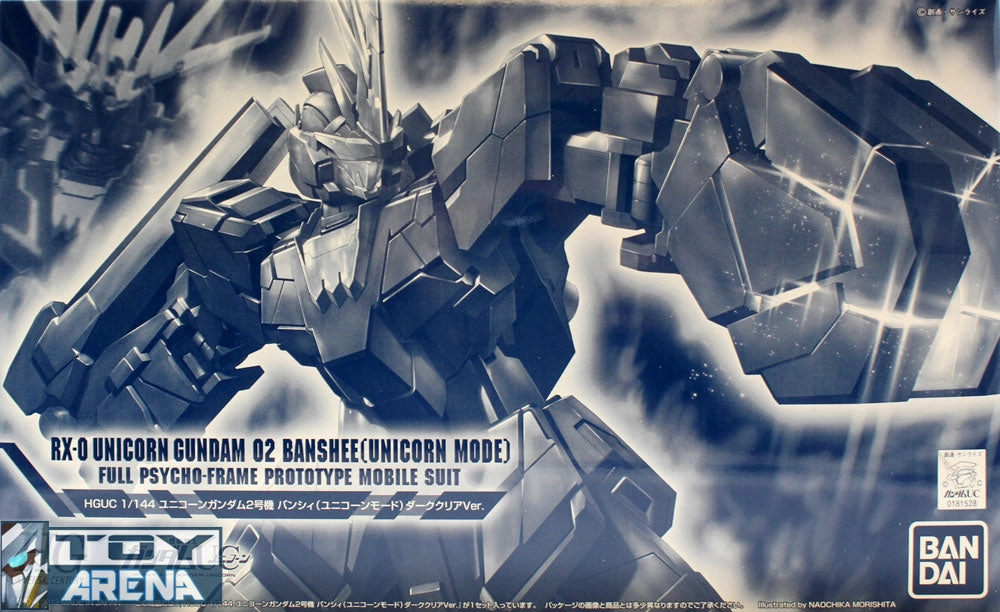 Superhero Statue Gundam 1/144 HGUC RX-0 Unicorn Gundam 02 Banshee Unicorn Mode Dark Clear Version Model Kit Exclusive