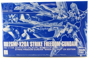 Monochrome Design Themed Decor Gundam 1/144 HGUC Seed Destiny ZGMF-X20A Strike Freedom Gundam Wings of Light DX Edition Exclusive HGCE Model Kit