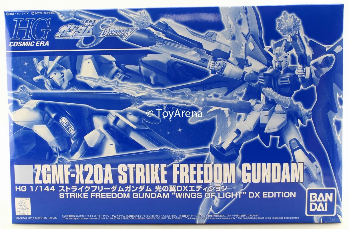 Monochrome Design Themed Decor Gundam 1/144 HGUC Seed Destiny ZGMF-X20A Strike Freedom Gundam Wings of Light DX Edition Exclusive HGCE Model Kit