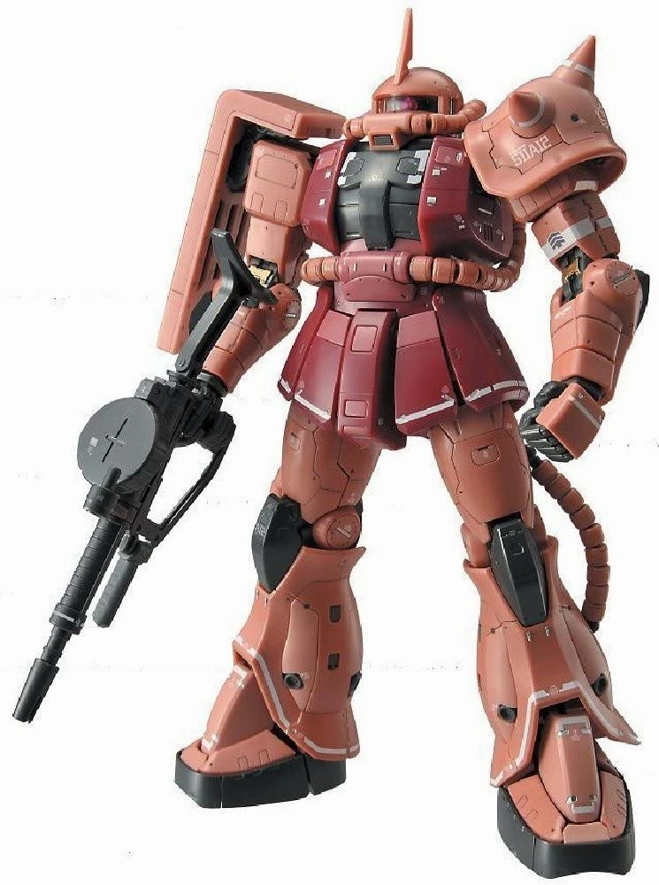 Gundam 1/144 RG #02 Gundam 0079 MS-06S Zaku II (Char Aznable's Custom) Model Kit Handmade Sculpture