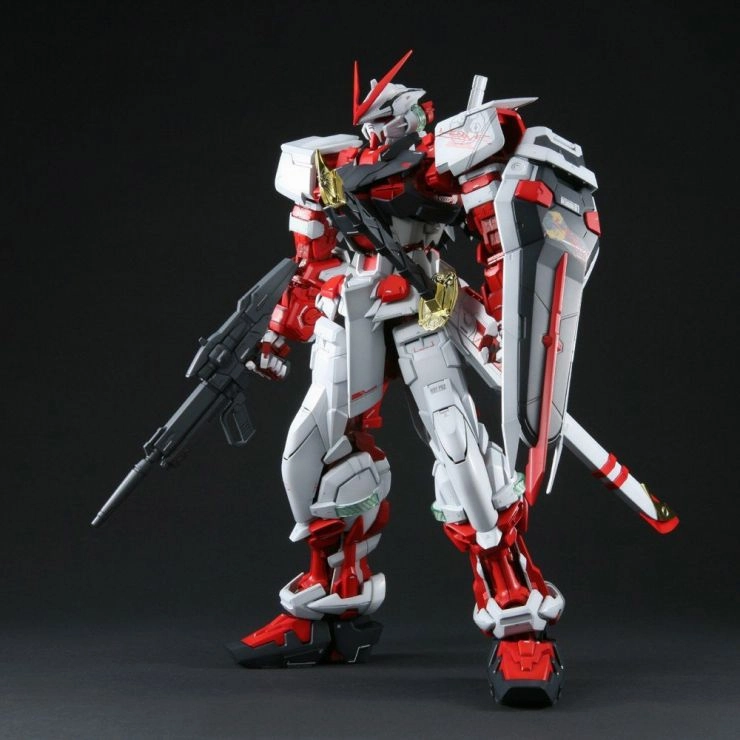 Shelf Display Tropical theme Gundam 1/60 PG Seed Astray MBF-P02 Astray Red Frame Model Kit
