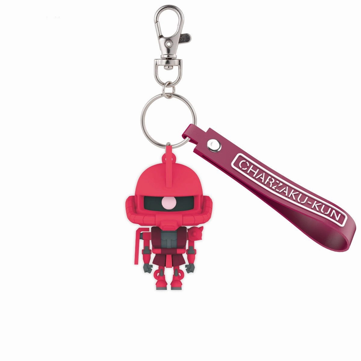 Mid Century Podcast Studio Gundam CharZaku-kun 3D Rubber Mascot Keychain