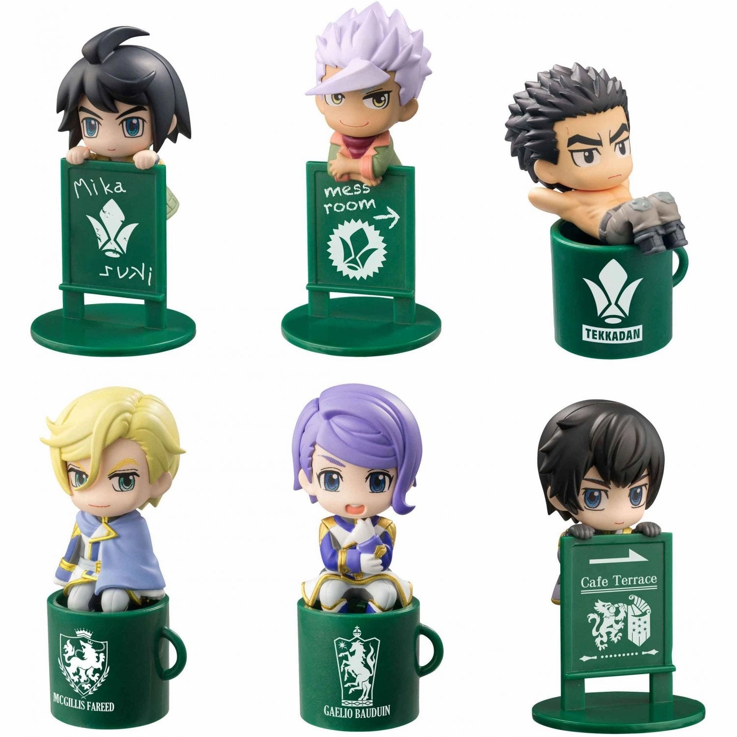 Gundam Megahouse Ochatomo Series Iron Blooded Orphans Box of 8 Hallway Display