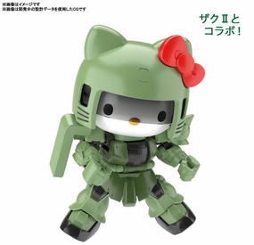 Animation Character Gundam SDCS Cross Silhouette Hello Kitty X MS-06 Zaku II Model Kit