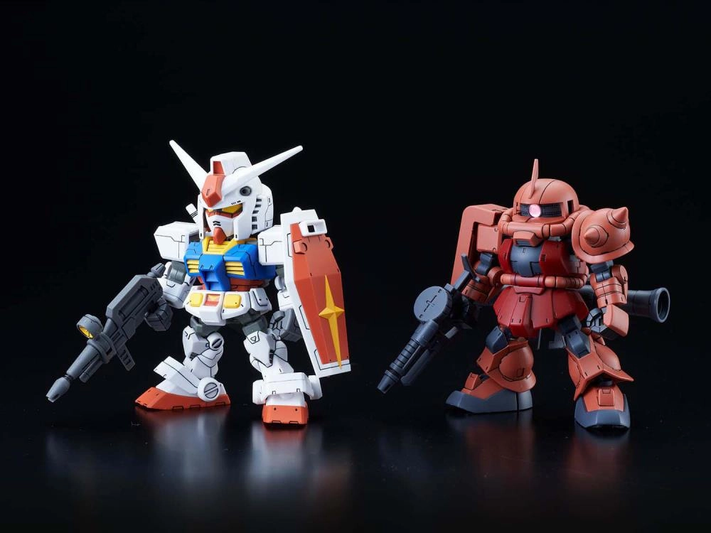 Gundam SDCS Cross Silhouette RX-78-2 Gundam and Ms-06S Zaku II Model Kit Valentine Gift