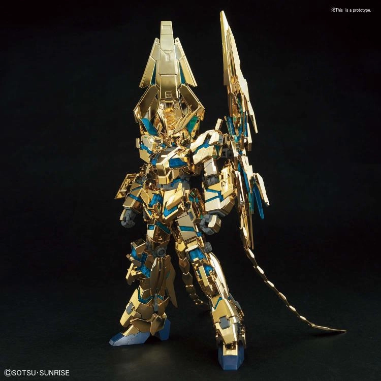 Gundam 1/144 HGUC #216 Gundam Narrative RX-0 Unicorn Gundam 03 Phenex (Destroy Mode) [Narrative Ver.] Gold Coating Model Kit Premium Hero