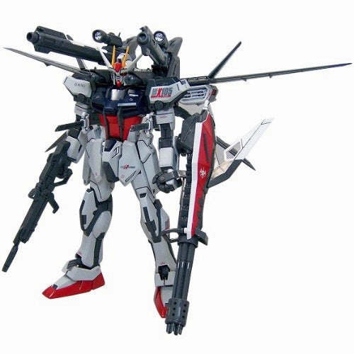 Action Toy Sitting Figure GAT-X105 Strike Gundam GAT-X105 P202QX Strike Gundam IWSP - 1/100 scale - MG (#090) Kidou Senshi Gundam SEED MSV - Bandai
