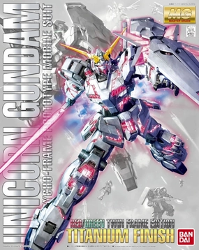 Gundam 1/100 MG Unicorn Gundam Red/Green Twin Frame Edition Ver Ka Titanium Finish Model Kit Niche Interest