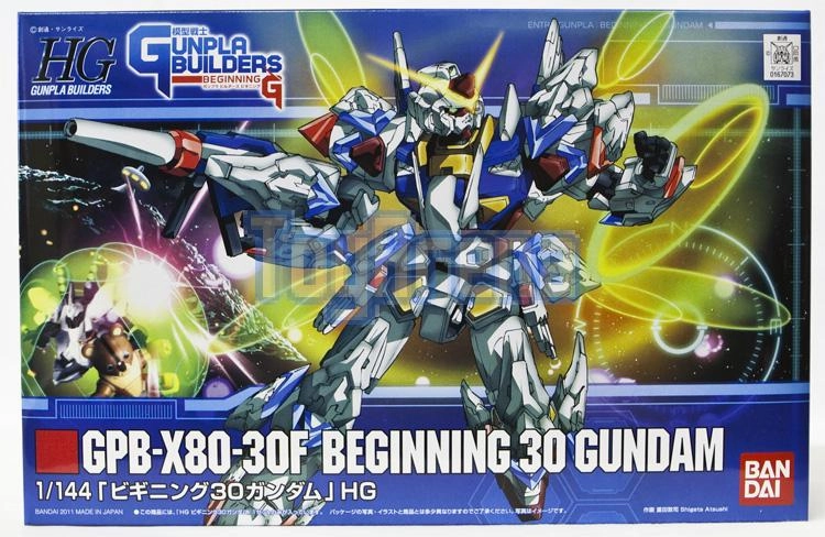 Glow In Dark Cute Collectible Gunpla 1/144 HG Builders #006 GPB-X80-30F Beginning 30 Gundam Model Kit