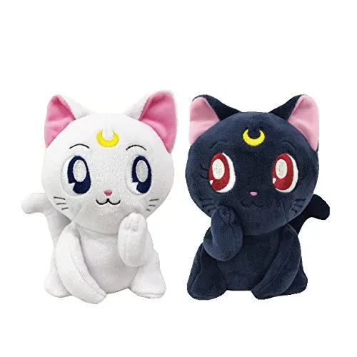 Embroidered Detail Making Of "Sailor Moon" Nuimas Plush Pair Set Luna & Artemis
