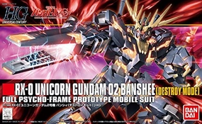 Religious Figure RX-0 Unicorn Gundam Banshee (Destroy Mode version) - 1/144 scale - HGUC (#134) Kidou Senshi Gundam UC - Bandai