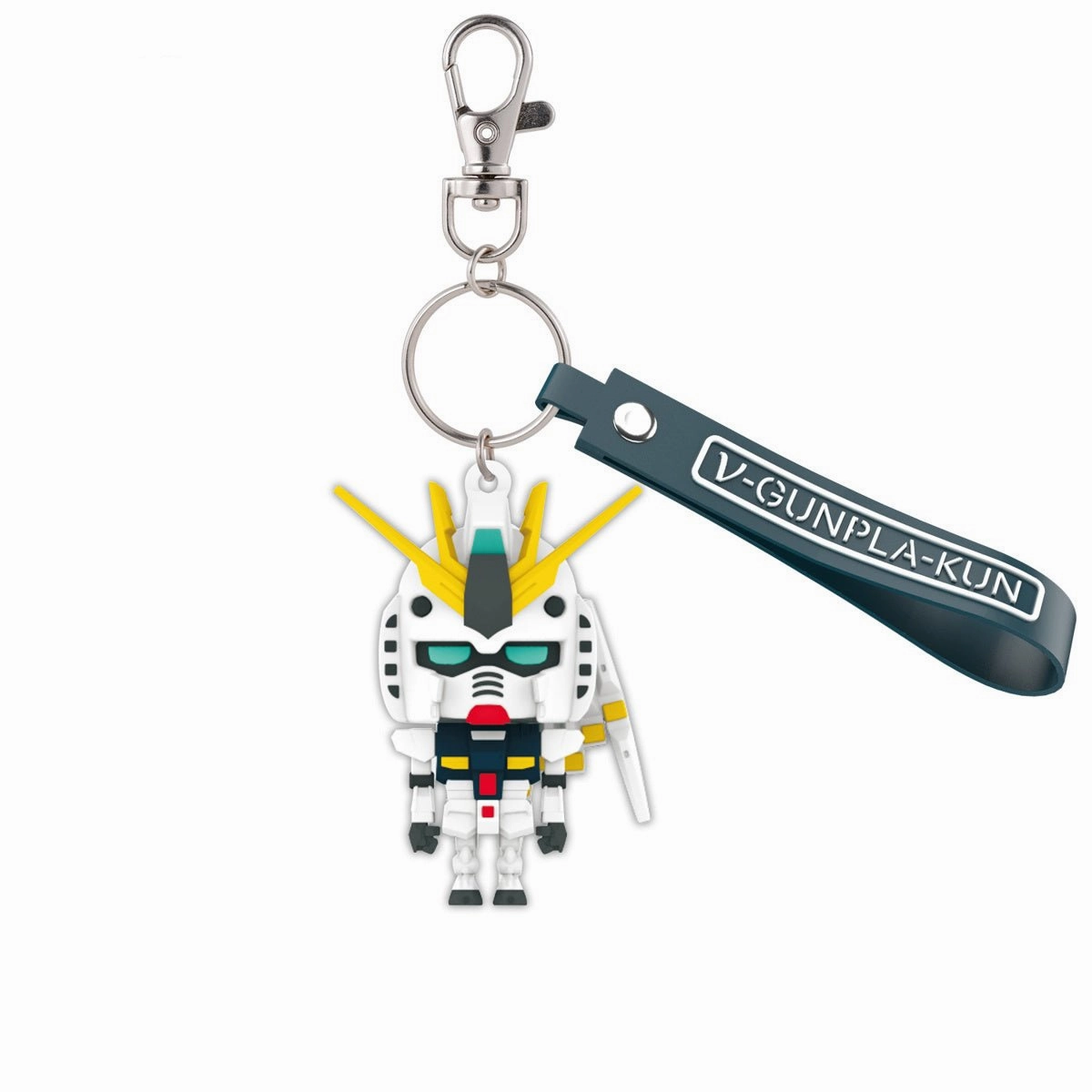 Gundam v-Gunpla-kun 3D Rubber Mascot Keychain Miniature Hero