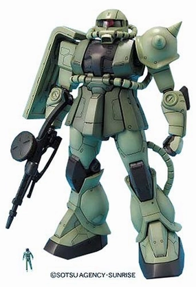 Detailed Hero MS-06F Zaku II MS-06J Zaku II Ground Type (Ver. ONE YEAR WAR version) - 1/100 scale - MG, Kidou Senshi Gundam - Bandai