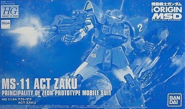 Robot Design Cat Figurine Gundam 1/144 HG The Origin MS-11 Act Zaku Model Kit Bandai Exclusive