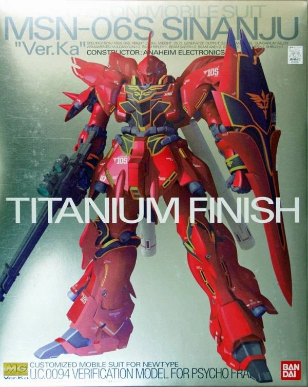 Anime Figure Trending Now Gundam 1/100 MG MSN-06S Sinanju Ver Ka Titanium Finish Model Kit